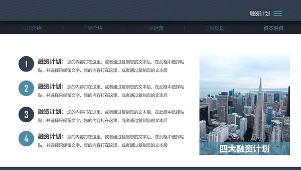 稳重详细内容商业计划书PPT模板