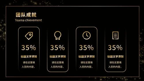 黑金商务企业团队成员介绍PPT模板