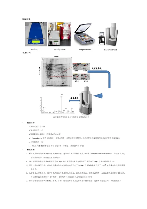 2D电泳及质谱鉴定技术服务