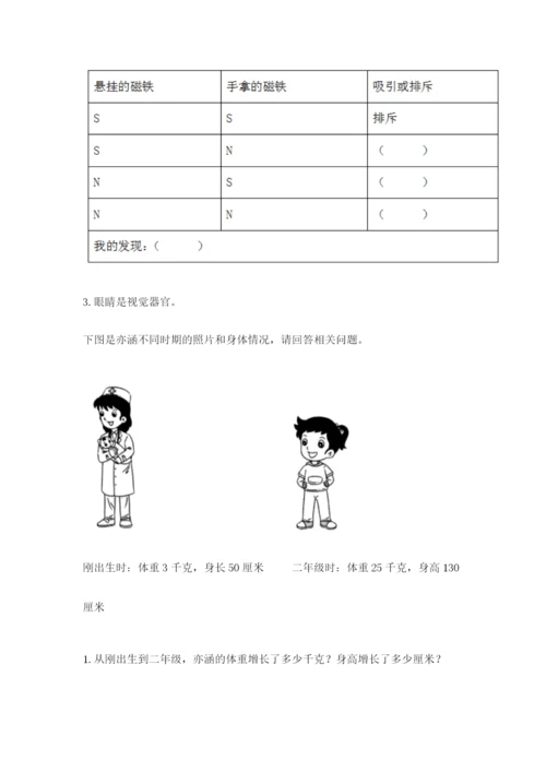 教科版二年级下册科学知识点期末测试卷【考试直接用】.docx