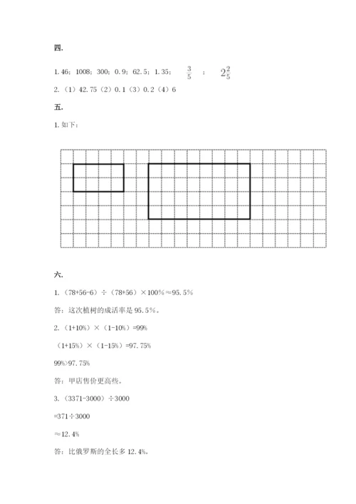 沪教版六年级数学下学期期末测试题【必刷】.docx