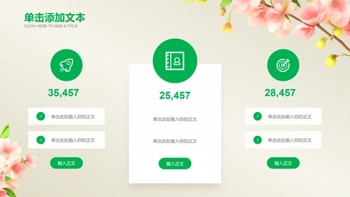 绿色小清新风总结汇报通用PPT演示模板