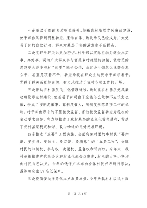 村XX年党风廉政建设工作总结.docx