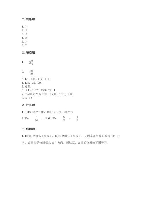 六年级上册数学期末测试卷附完整答案【历年真题】.docx