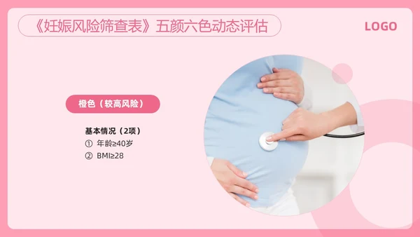 粉色简约高危妊娠及五色管理PPT模板宣传PPT动态PPT