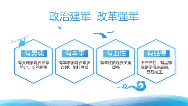蓝色党支部党建年终总结述职报告学习教育PPT