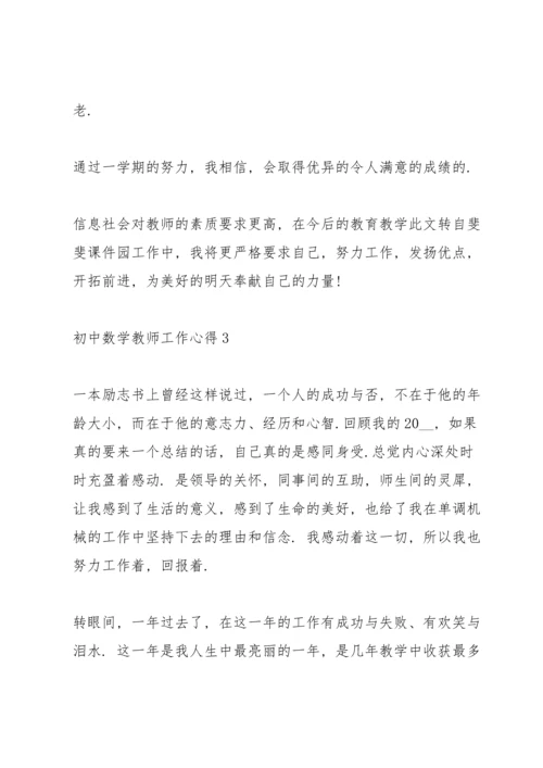 初中数学教师工作心得10篇.docx