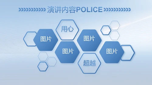 蓝色公安人民警察工作总结PPT
