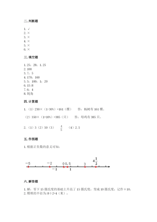 嵊州市六年级下册数学期末测试卷2752812 (1).docx