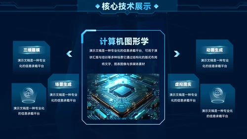 科技风蓝色AI人工智能商业计划书PPT模板