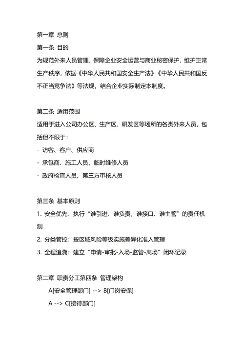 通用外来人员管理制度