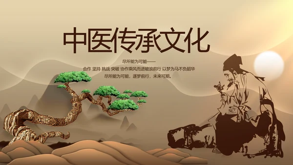 古典中医传承文化工作总结汇报计划PPT