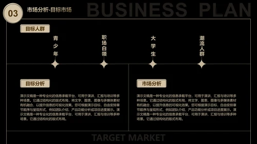 黑金商务风创业计划书PPT模板