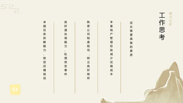浅金色中国风总结竞聘晋升述职