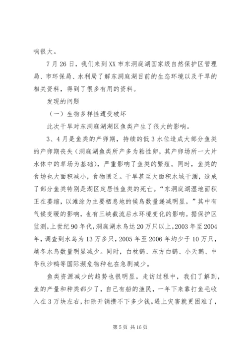 洞庭湖规划报告意见.docx