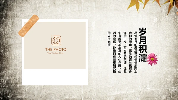 怀旧风格20年同学联谊会PPT模板