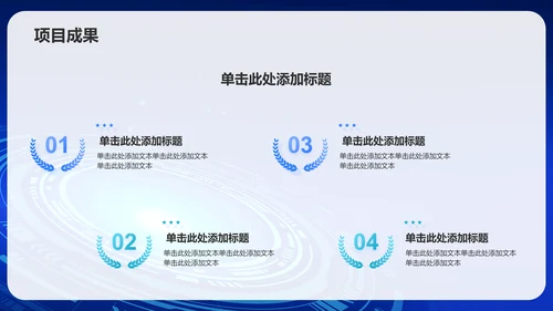 蓝色科技风IT互联网业绩回顾PPT模板