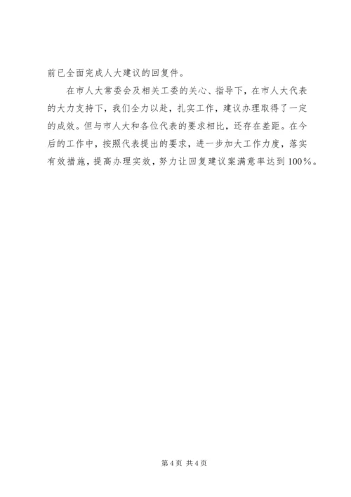 人大会议建议案办理工作情况汇报.docx