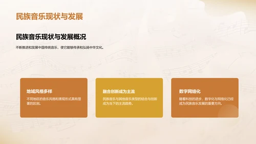 黄色简约传统音乐课程PPT模板