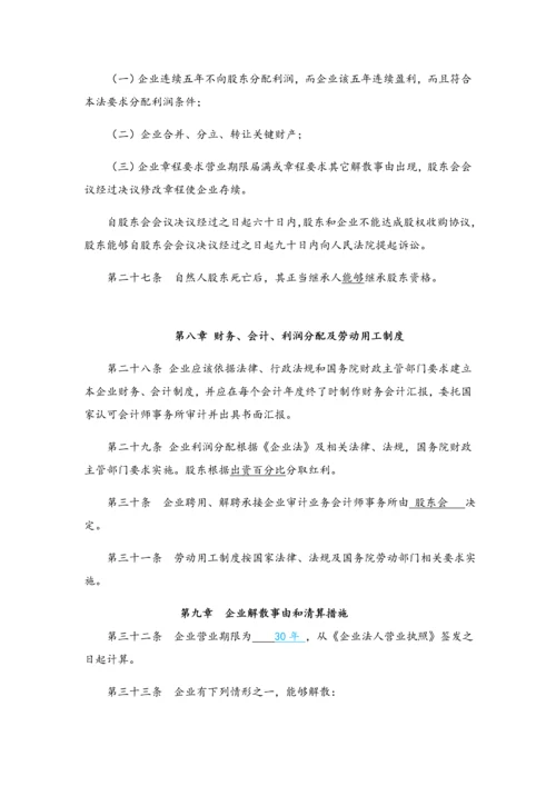 经典建筑综合重点工程有限公司标准章程.docx