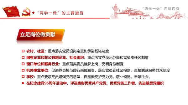 精讲解读两学一做四讲四有PPT