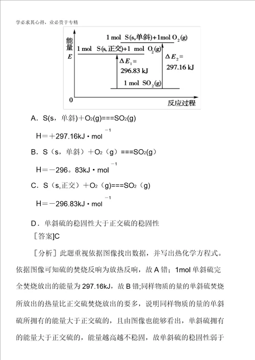 2013届高三化学苏教版总复习阶段测试6化学反应与能量变化20220309092155