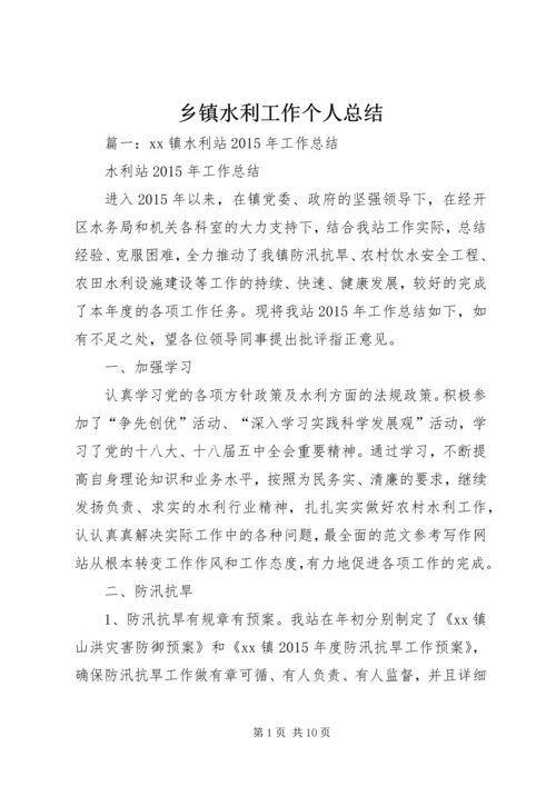 乡镇水利工作个人总结.docx