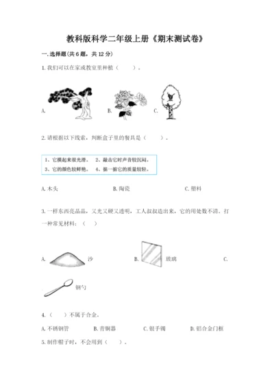 教科版科学二年级上册《期末测试卷》及完整答案（精选题）.docx