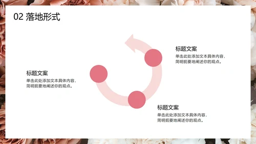 鲜花婚礼策划PPT模板