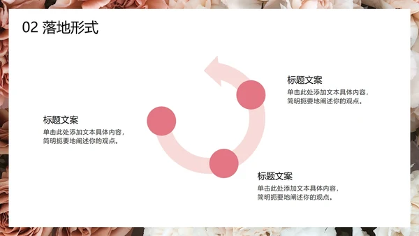 鲜花婚礼策划PPT模板