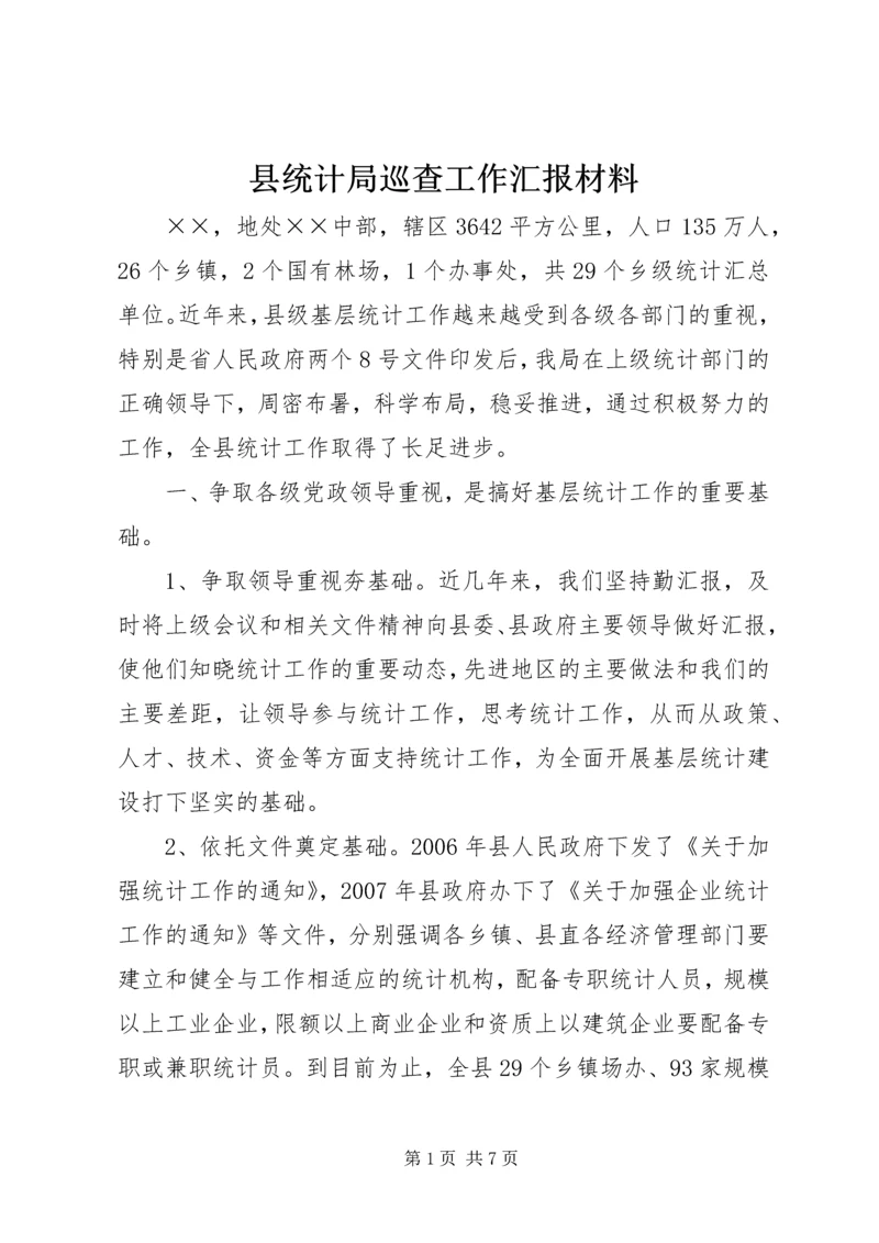 县统计局巡查工作汇报材料.docx