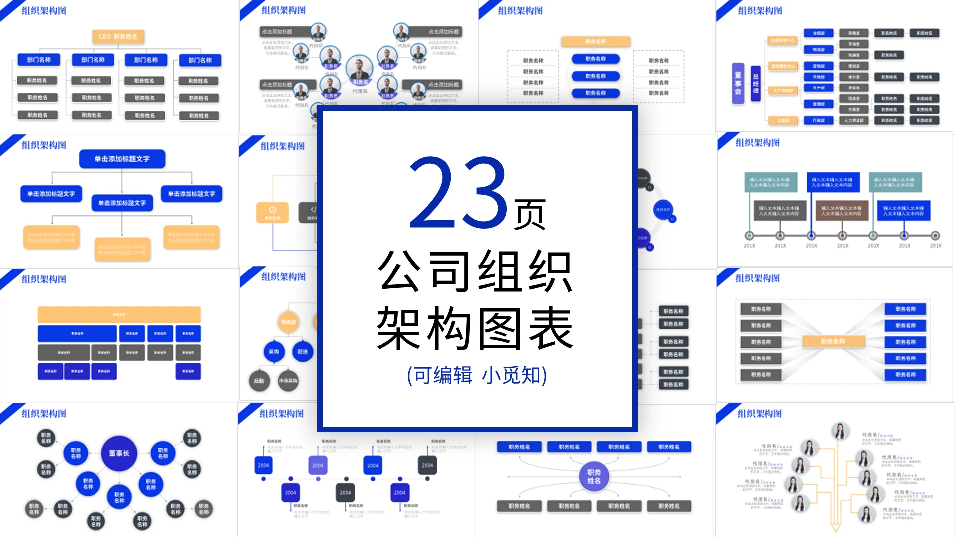 公司组织架构图表PPT模板宣传PPT动态PPT