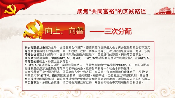 实现共同富裕思想政策意义原则党课PPT模板