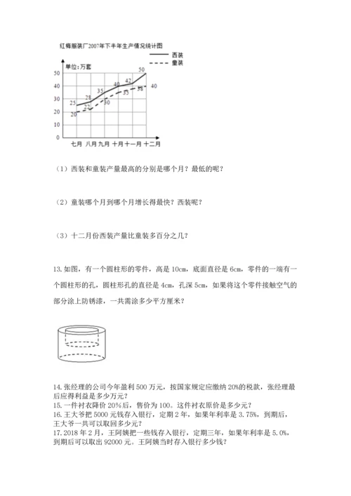 六年级小升初数学解决问题50道含答案（预热题）.docx