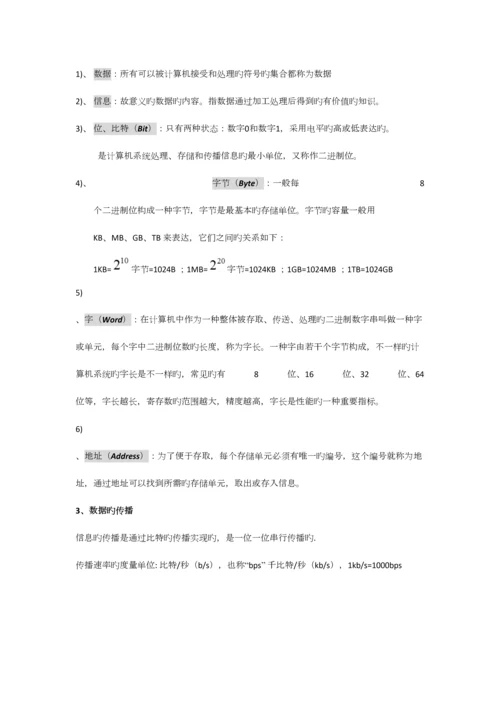 2023年江苏省计算机二级基本知识点.docx