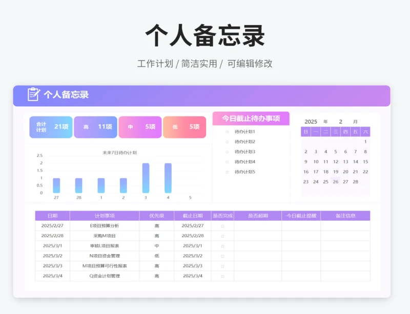 个人备忘录