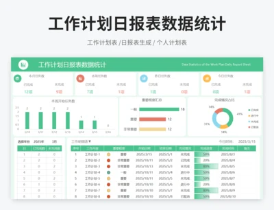 工作计划日报表数据统计