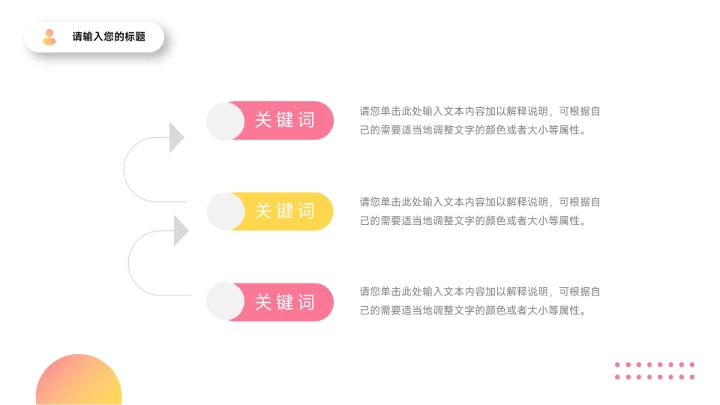 简约时尚暖色教学内容课件PPT模板