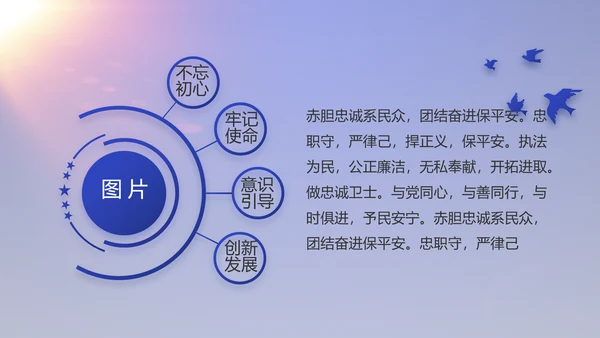 蓝色大气公安派出所工作汇报动态PPT