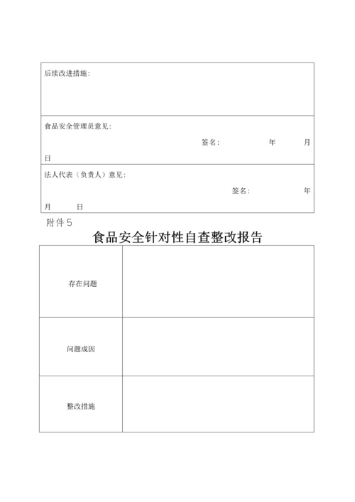 餐饮服务食品安全常规项目自查记录表.docx