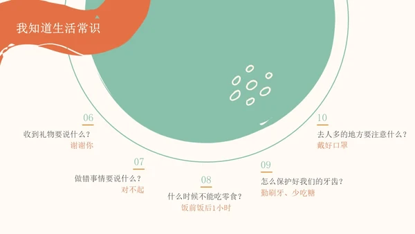 幼儿生活小常识教育PPT模板