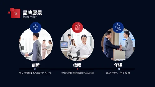 扁平风黑色汽车品牌企业介绍PPT