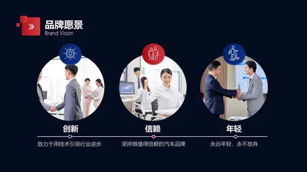 扁平风黑色汽车品牌企业介绍PPT