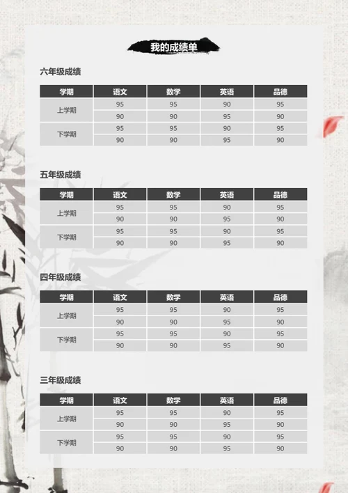 小升初公益小天使简历模板