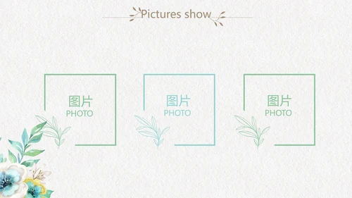 绿色文艺小清新创意极简室内设计动态PPT模板