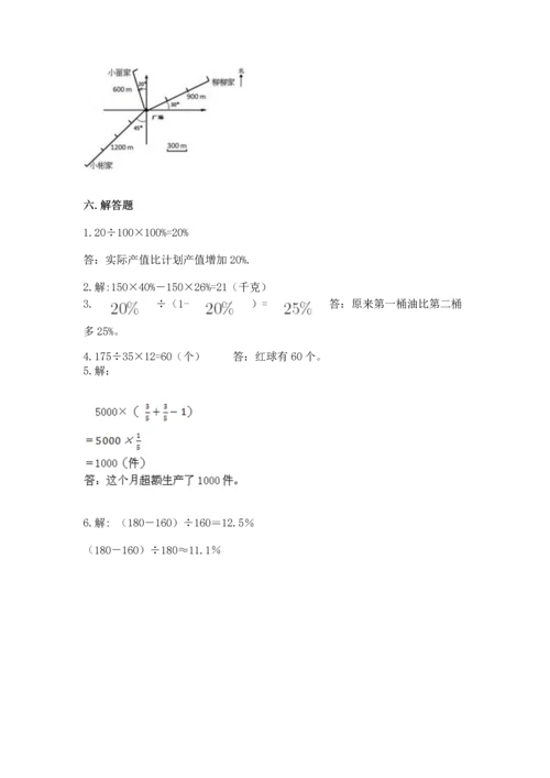 人教版六年级上册数学期末考试卷附精品答案.docx