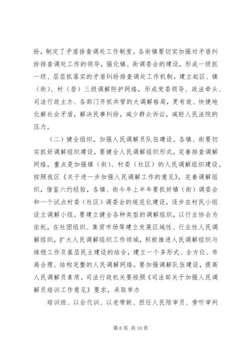 区人民调解工作会议上的讲话.docx