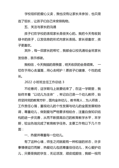 2022小班班主任工作总结5篇.docx