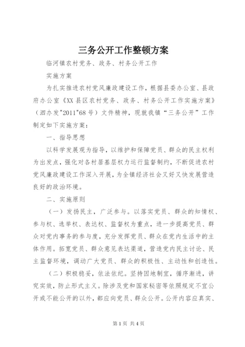 三务公开工作整顿方案.docx