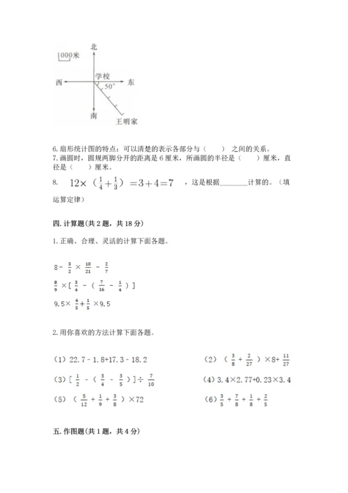 小学六年级上册数学期末测试卷附参考答案【模拟题】.docx